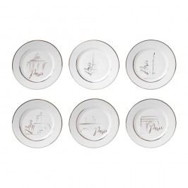 Set 6 farfurii desert din porțelan Côté Table Capit