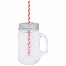Pahar cu capac și pai Esschert Design Farma, 500 ml