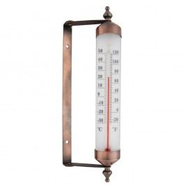 Termometru pentru fereastră Esschert Design, înălțime 25 cm, galben bronz