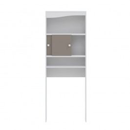 Dulap baie pentru mașina de spălat Symbiosis André, lățime 60 cm, gri - maro