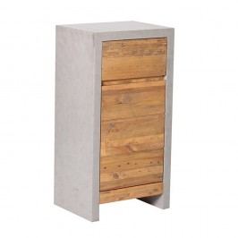 Dulap mic pentru baie din lemn de pin Woodking Stonewall, gri