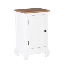 Dulap pentru baie din lemn de salcâm Woodking Kimberly, alb