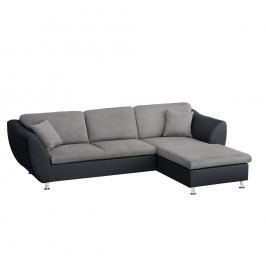 Canapea cu șezlong pe partea dreaptă Florenzzi Maderna Anthracite/Light Grey