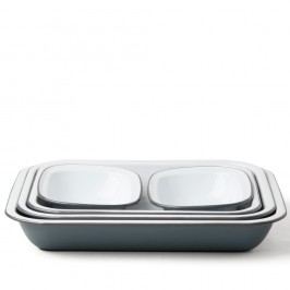 Set 5 vase smălțuite pentru copt Falcon Enamelware, gri