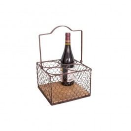 Suport metalic pentru 4 sticle Antic Line Lousain, negru