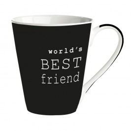 Cană porțelan Galzone World’s best friend, negru, 300 ml