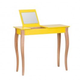 Masă de toaletă cu oglindă Ragaba Dressing Table, lungime 85 cm, galben