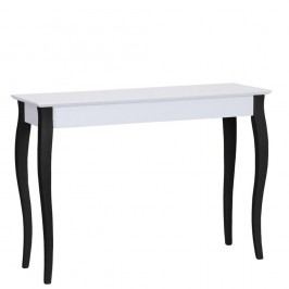 Masă tip consolă cu picioare negre Ragaba Lilo, lățime 105 cm, alb