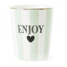 Cană din ceramică Miss Étoile Stripe Aqua Green