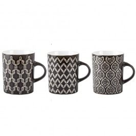 Set 3 căni Villa Collection, 350 ml, negru