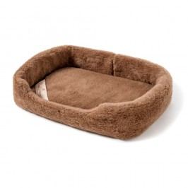 Pat coș din lână merino, pentru animale de companie Royal Dream, lățime 60 cm, maro
