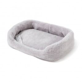 Pat coș din lână merino, pentru animale de companie Royal Dream, lățime 60 cm, gri deschis