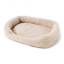 Pat coș din lână merino, pentru animale de companie Royal Dream, lățime 60 cm, bej