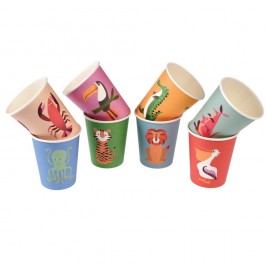 Set 8 pahare din hârtie Rex London Colourful Creatures