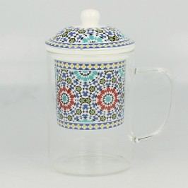 Cană din sticlă cu infuzor Duo Gift Maroko, 450 ml