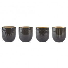 Set 4 căni, gresie ceramică, Villa Collection Tribe, 400 ml