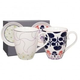 Set 2 căni cu farfurie Tokyo Design Studio Baobab Soft/Tree, 380 ml