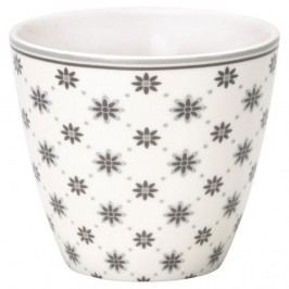 Pahar din ceramică Green Gate Laurie Latté, gri-alb
