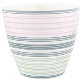 Pahar din ceramică Green Gate Mabel Latté, gri-roz