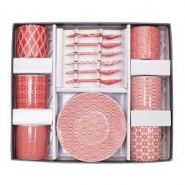 Set din porțelan pentru espresso pentru 6 persoane Tokyo Design Studio Red