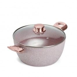 Oală cu 2 mânere arămii Bisetti Stonerose, 24 cm