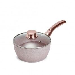 Ibric cu mâner și capac, arămiu Bisetti Stonerose, 18 cm