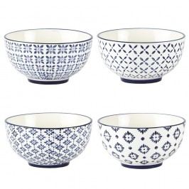Set 4 boluri cu model Villa Collection, 600 ml