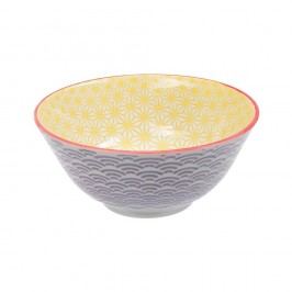Bol de porțelan Tokyo Design Studio Star, ⌀ 15,2 cm, mov - galben