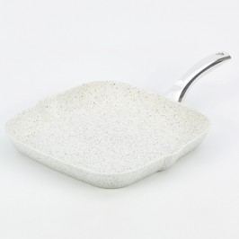Tigaie de grătar cu mâner din inox Bisetti Stonewhite, 28 x 28 cm
