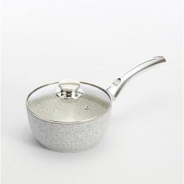 Oală cu capac și mâner din inox Bisetti Stonewhite, 18 cm