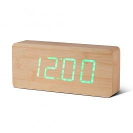 Ceas deșteptător cu LED Gingko Slab Click Clock, maro - verde