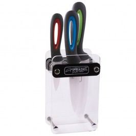 Set 3 cuțite și suport din plexiglas Jean Dubost