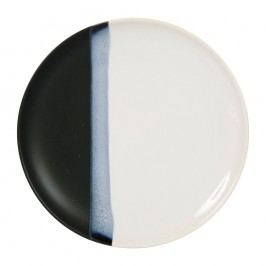 Farfurie ceramică Sema Ekume, 27 cm, negru - alb