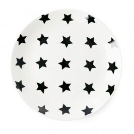 Farfurie ceramică Miss Étoile Black Stars, ⌀ 17 cm