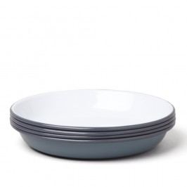 Set 4 farfurii adânci smălțuite Falcon Enamelware, gri